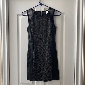 Mesh leather dress